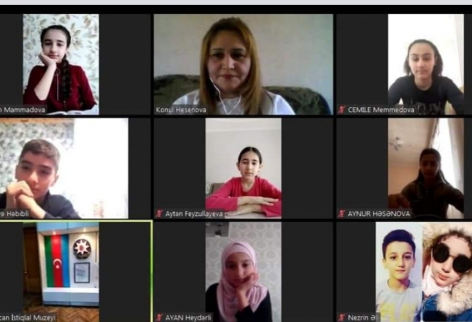 Lənkəran məktəbliləri İstiqlal Muzeyinə virtual səyahət ediblər