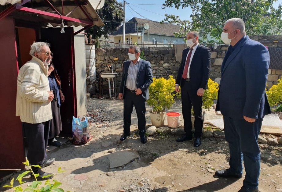 Masallı Rayon Gənclər və İdman İdarəsinin əməkdaşları veteran idmançılara ərzaq bağlamaları paylayıblar