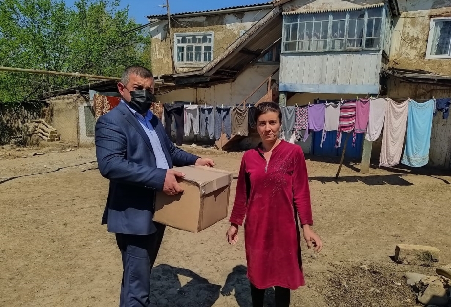 Qusarda 500 ailəyə ərzaq məhsullarından ibarət yardım bağlaması paylanılıb