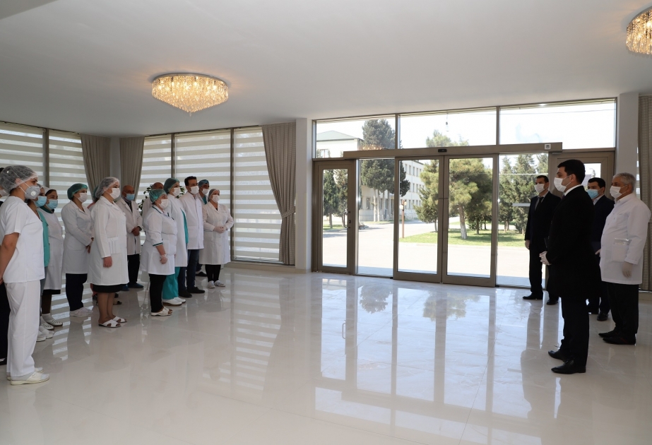 Neftçala Rayon İcra Hakimiyyətinin rəhbərliyi Mərkəzi Xəstəxananın həkimləri ilə görüşüb