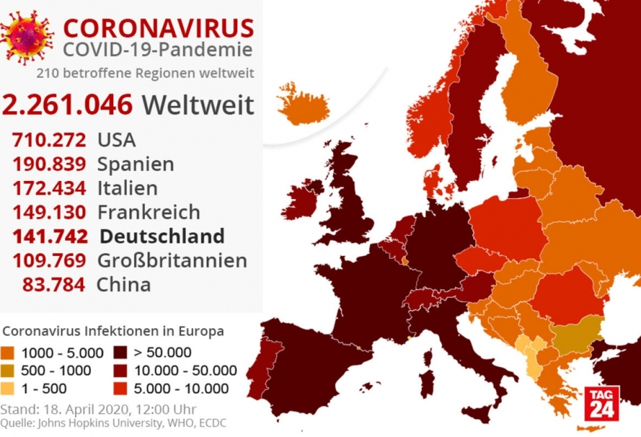 Coronavirus: Weltweit mehr als 150.000 Todesfälle