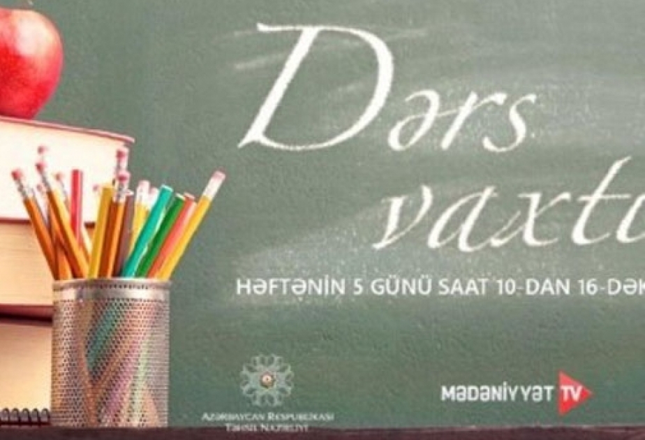 Aprelin 20-də tədris proqramına uyğun teledərslər təqdim edilib
