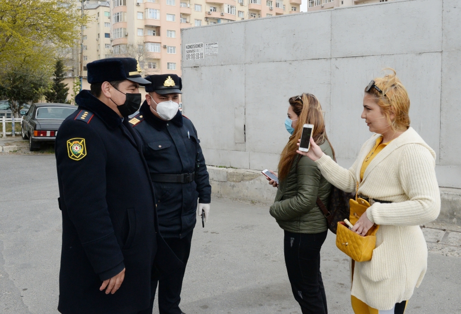 Daxili işlər orqanlarının əməkdaşları karantin rejiminə əməl olunması istiqamətində tədbirləri davam etdirirlər