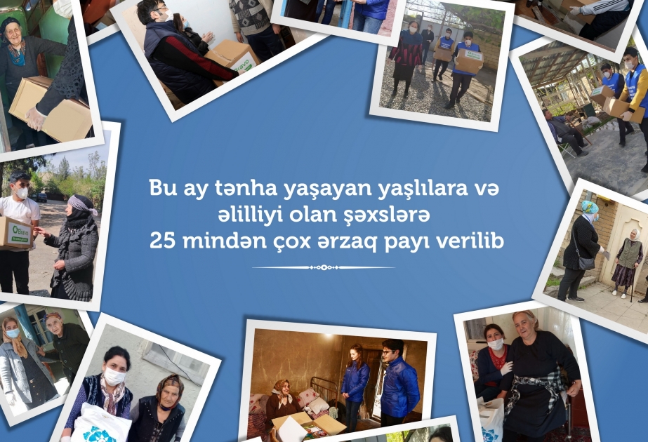 Bu ay tənha yaşayan yaşlılara və əlilliyi olan şəxslərə 25 mindən çox ərzaq payı verilib