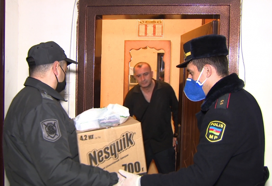 Yasamal Rayon Mühafizə İdarəsinin əməkdaşları 150 ailəyə sovqatlar paylayıblar VİDEO