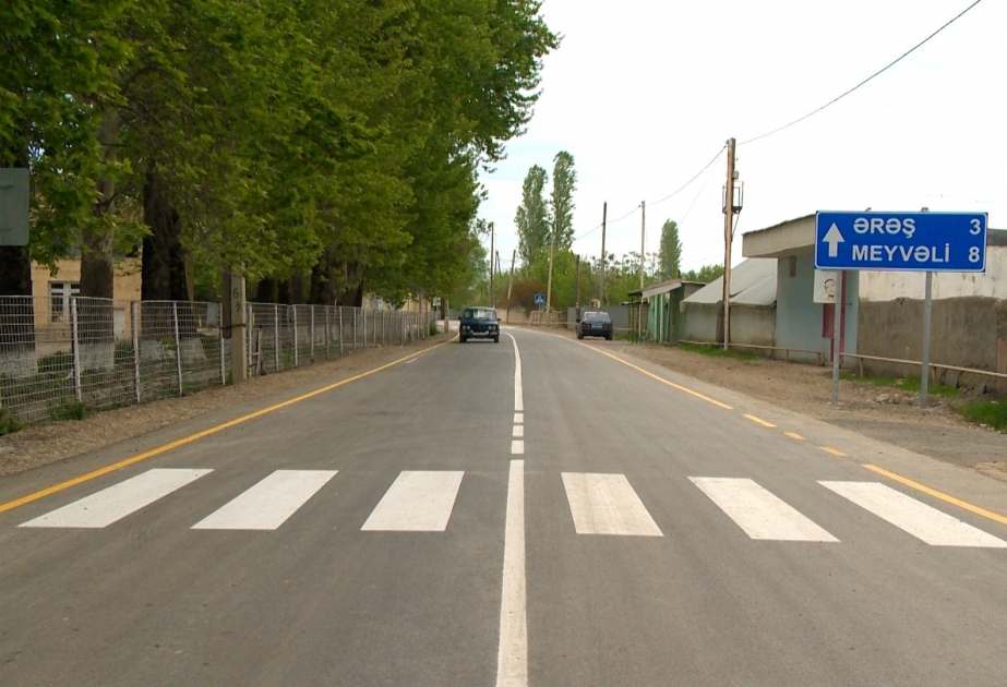 Yevlaxda 8 kilometrlik avtomobil yolu yenidən qurulub VİDEO