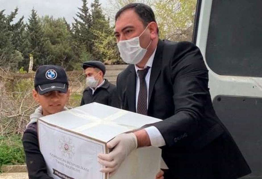 Təhsil Nazirliyi ehtiyacı olan ailələrə ərzaq yardımı edib
