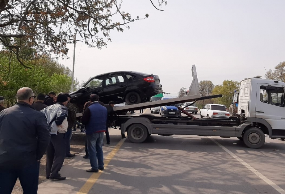 Xaçmazda avtomobil yoldan çıxaraq dərəyə aşıb VİDEO