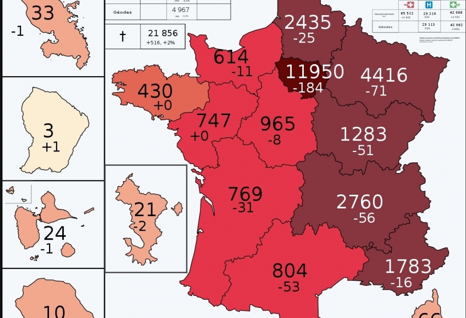 France's coronavirus death toll rises by 389 to 22,245