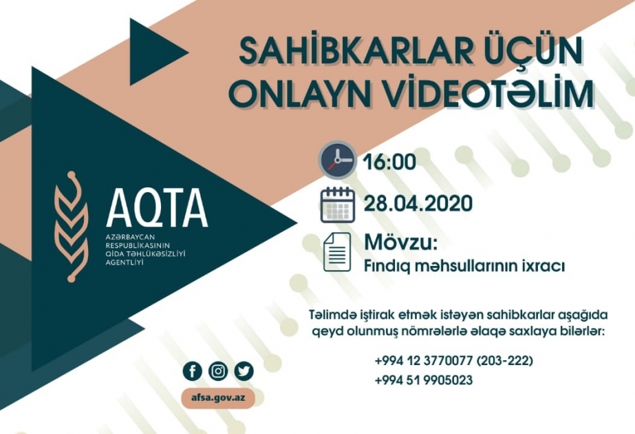 AQTA sahibkarlar üçün onlayn videotəlimlərə start verir