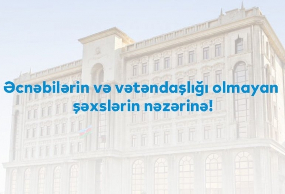 Se prorrogará el período de estancia de los extranjeros y apátridas en Azerbaiyán