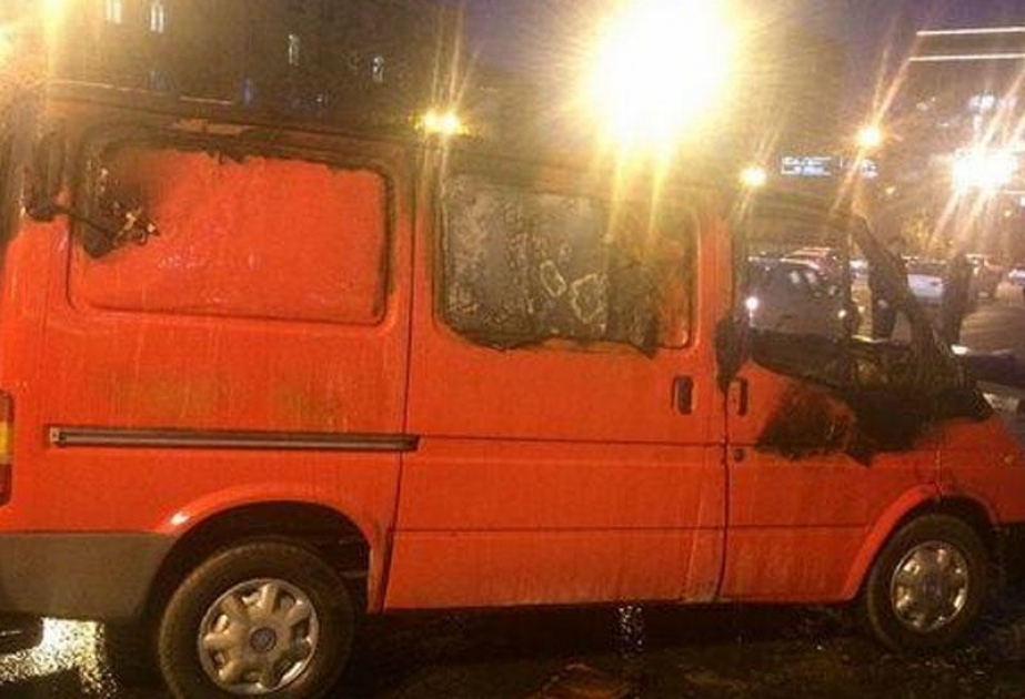Ağdaşda “Ford” markalı yük avtomobili yanıb