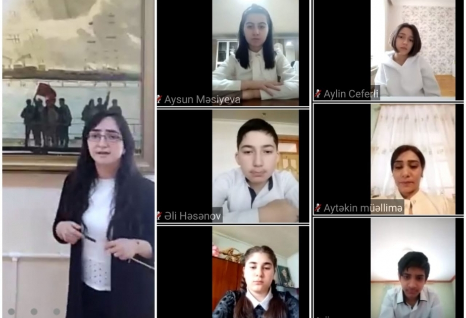 Tovuz məktəblilərinin İstiqlal Muzeyinə virtual ekskursiyası təşkil olunub