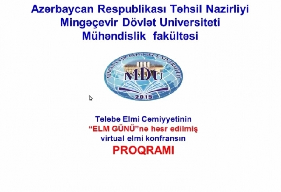 Mingəçevir Dövlət Universitetində virtual elmi konfrans keçirilib