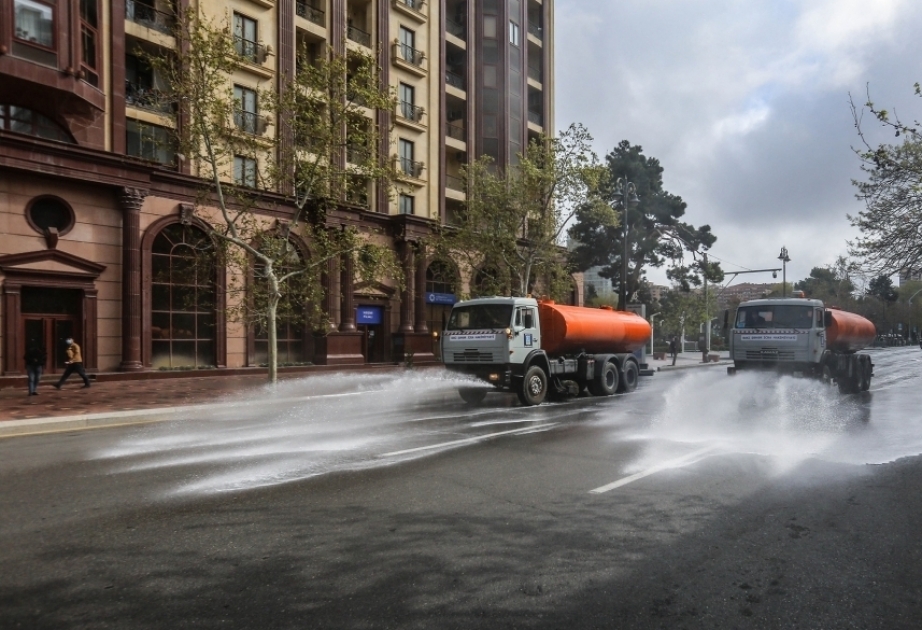 Mañana las calles y avenidas de Bakú se desinfectarán de nuevo