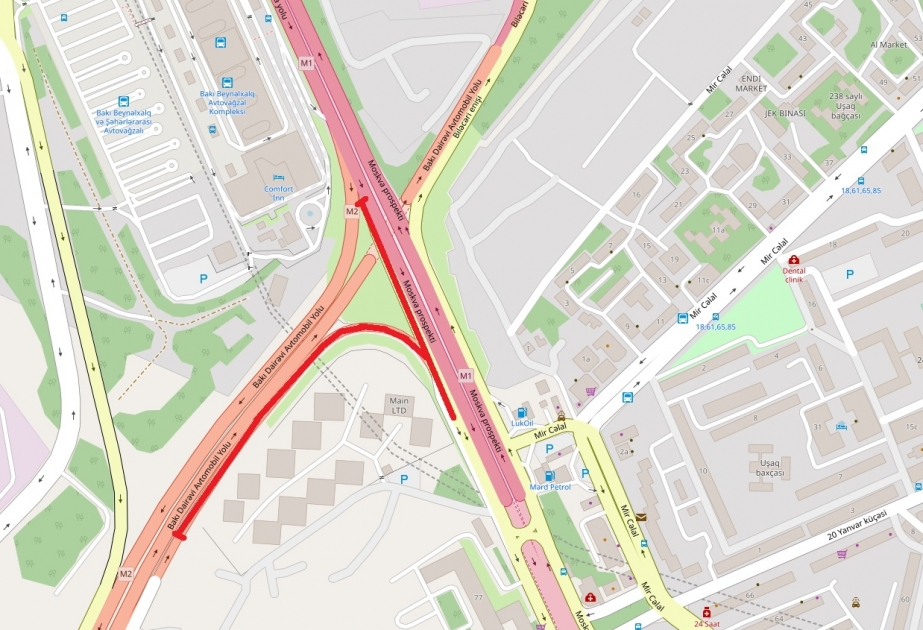 “Şamaxı yolu” adlanan ərazi istiqamətində avtonəqliyyat vasitələrinin hərəkəti məhdudlaşdırılır