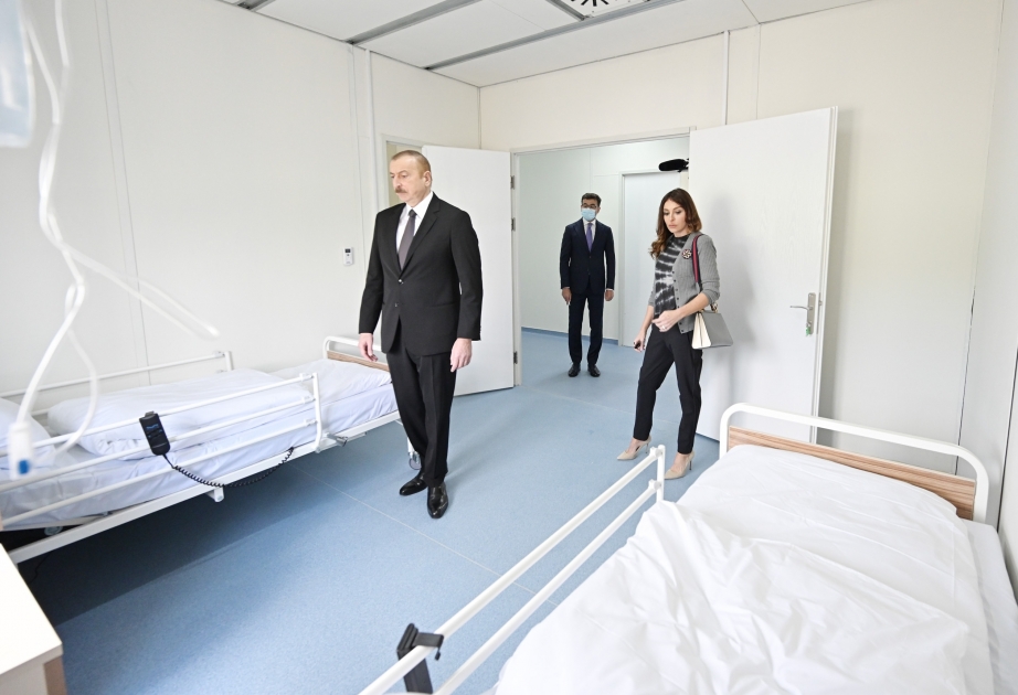 В Баку открылся первый больничный комплекс модульного типа В открытии приняли участие Президент Ильхам Алиев и первая леди Мехрибан Алиева  ОБНОВЛЕНО ВИДЕО