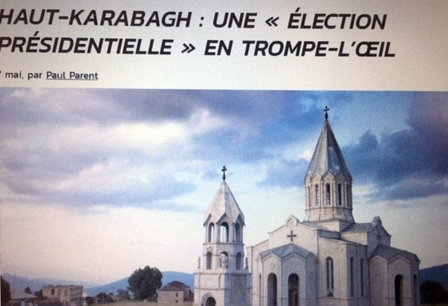Un portail français : La communauté internationale ne reconnaît pas la soi-disant élection tenue au Haut-Karabagh