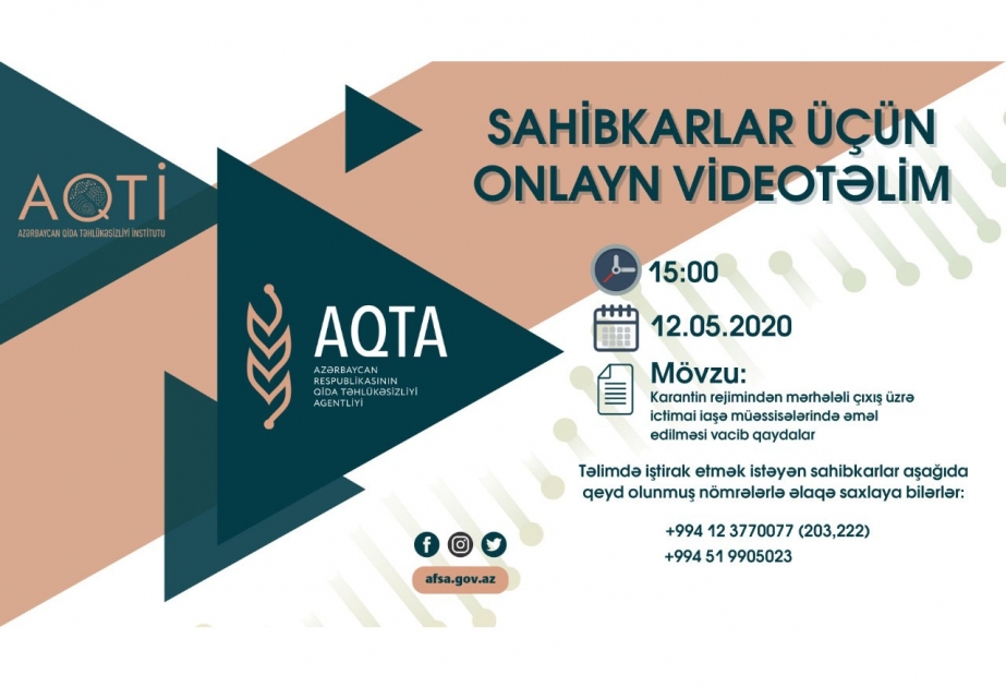 AQTA sahibkarlar üçün ödənişsiz videotəlimləri davam etdirir