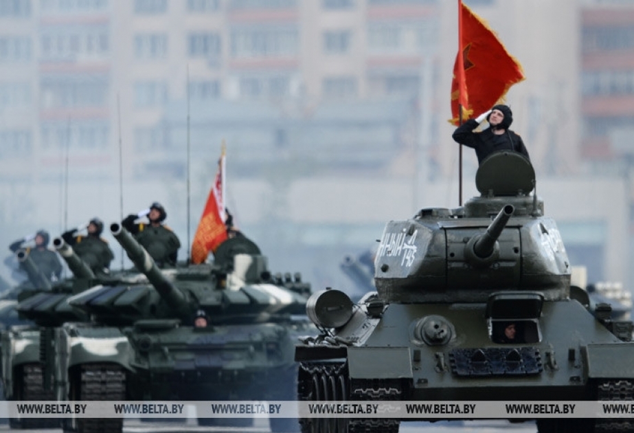 El desfile militar para el Día de la Victoria se celebra en Minsk