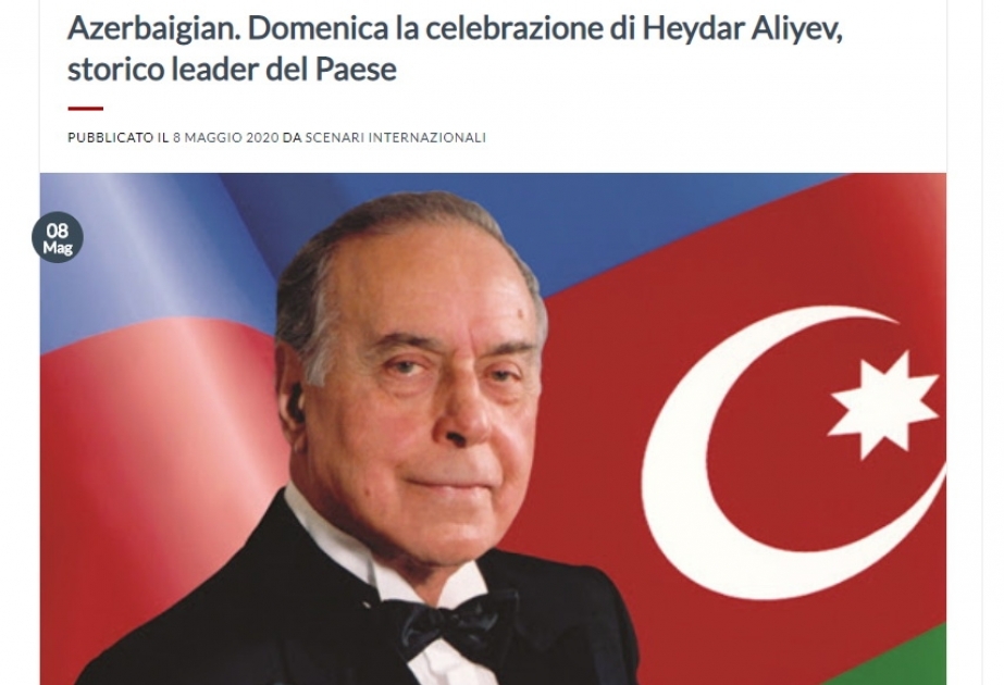 İtaliya jurnalında ulu öndər Heydər Əliyev haqqında məqalə dərc edilib