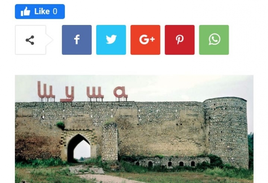 Pakistanda “Şuşa – Qafqaz sivilizasiyasının incisi. İşğalın 28-ci ili” adlı məqalə dərc olunub