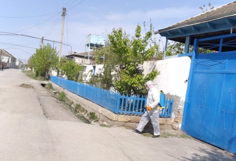 Rayon mərkəzində və kəndlərdə dezinfeksiya işləri davam etdirilir