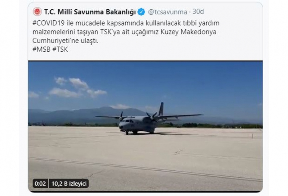 Türkiyə Şimali Makedoniya və Albaniyaya tibbi yadım göndərib