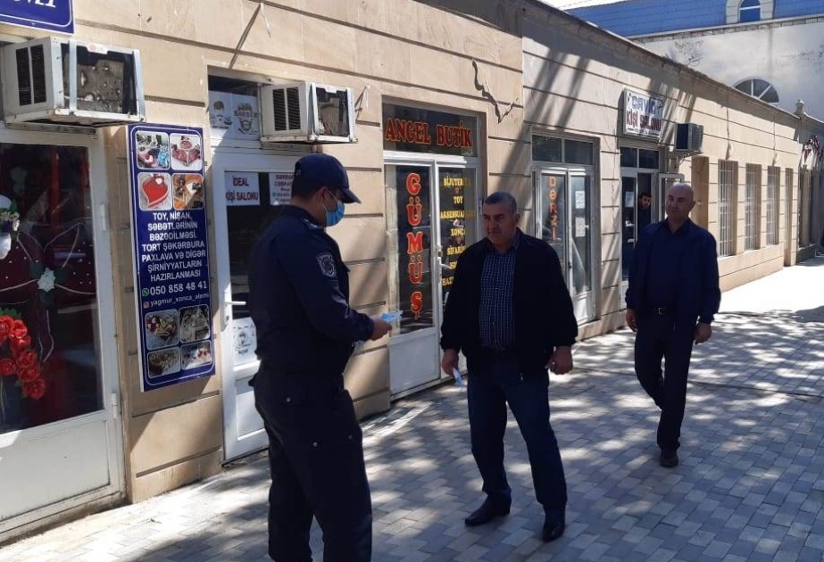 Tərtərdə polis koronavirus pandemiyasına qarşı mübarizə tədbirlərini davam etdirir