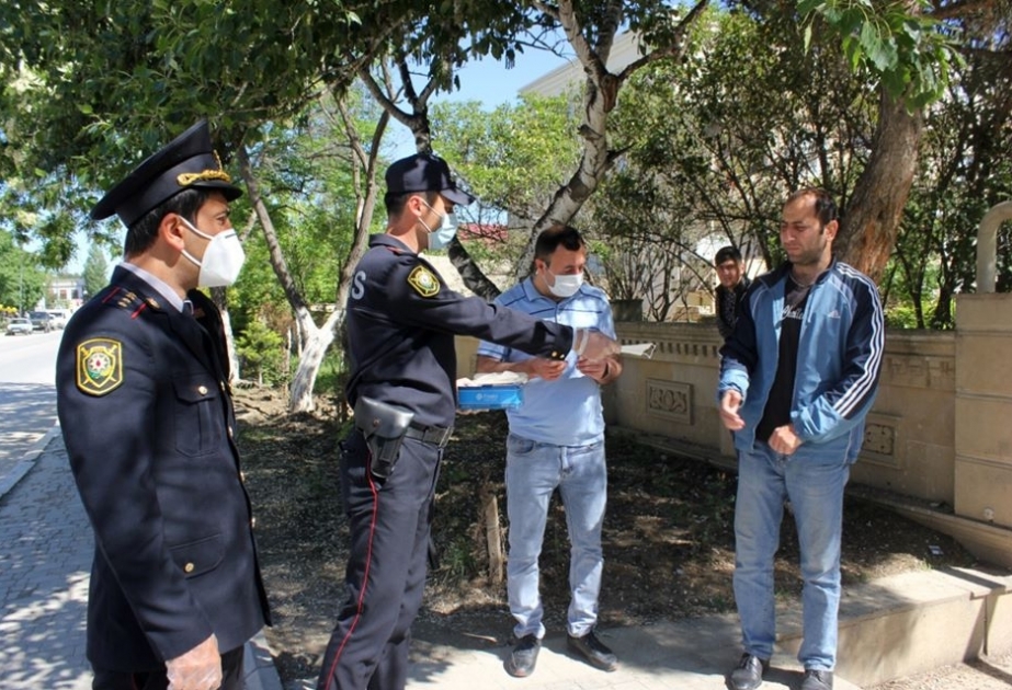Siyəzən polisi COVID-19 pandemiyasının qarşısının alınması istiqamətində tədbirləri fasiləsiz həyata keçirir