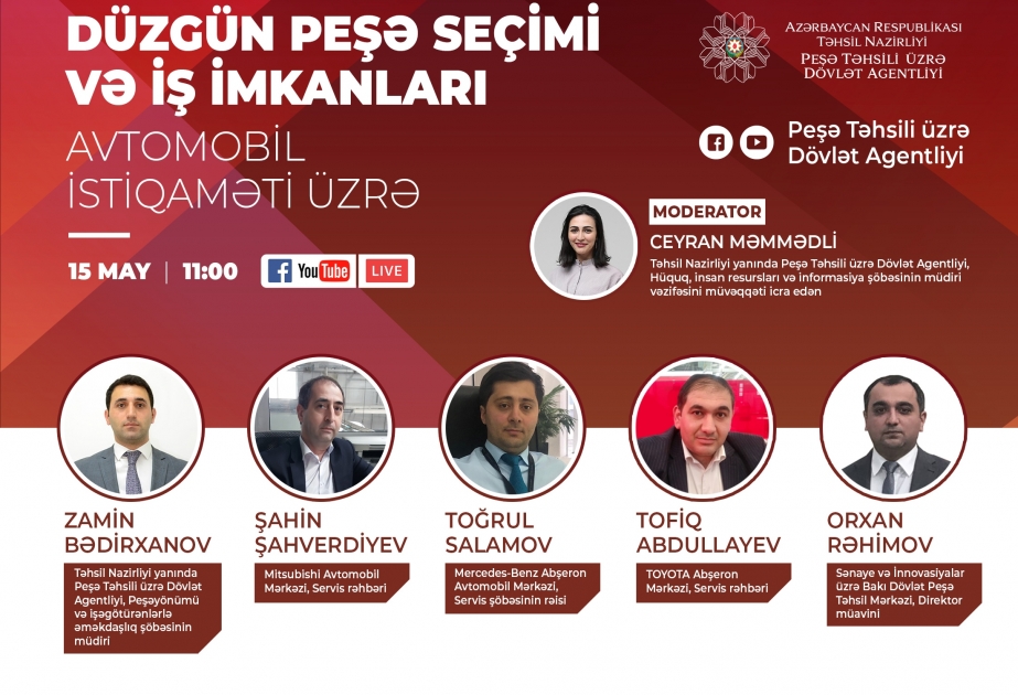 Peşə təhsilində avtomobil sahəsi üzrə əmək bazarının tələbatı, iş və təhsil imkanları müzakirə olunub