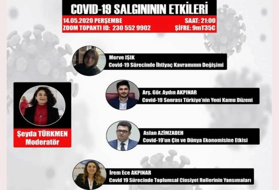 UNEC-in gənc tədqiqatçıları türkiyəli həmkarları ilə COVID-19 virusunun təsirlərindən danışıblar