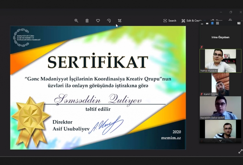 “Yeni təfəkkür və yeni yanaşmalar” adlı videokonfrans təşkil olunub