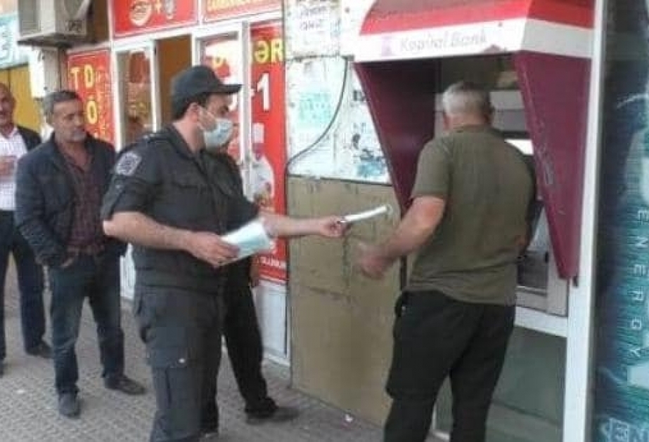 Ağdamda polis əməkdaşları koronavirus pandemiyasına qarşı mübarizə tədbirlərini davam etdirirlər