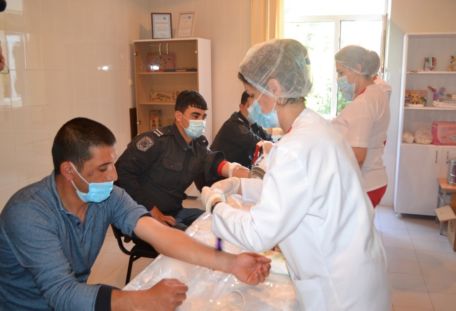 Kürdəmirdə keçirilən humanitar aksiyada onlarca könüllü donor iştirak edib