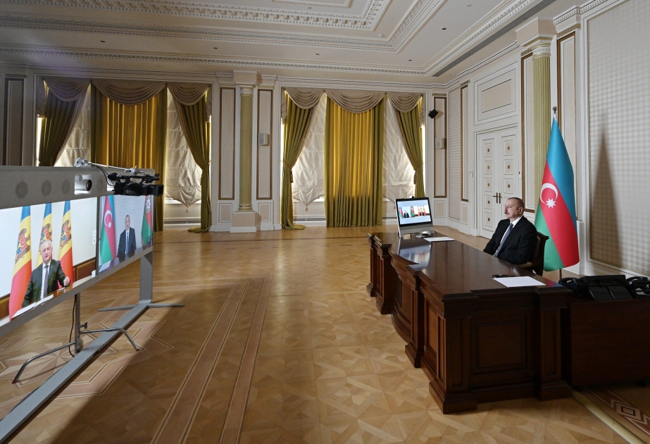 Состоялась встреча Президента Азербайджана Ильхама Алиева и Президента Молдовы Игоря Додона в формате видеоконференции  ОБНОВЛЕНО ВИДЕО