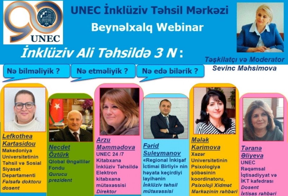 İnklüziv ali təhsil məsələlərinə dair beynəlxalq vebinar təşkil olunacaq