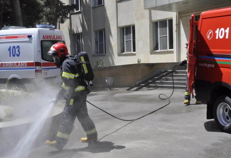 Fövqəladə Hallar Nazirliyi dezinfeksiya işlərini davam etdirir