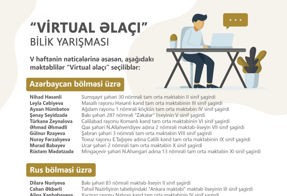 VI “Virtual əlaçı” bilik yarışmasına start verilir