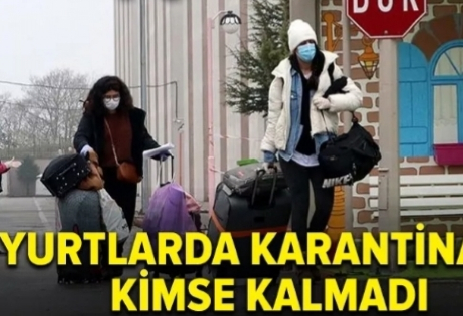 Türkiyədə karantin yataqxanaları tamamilə boşaldılıb