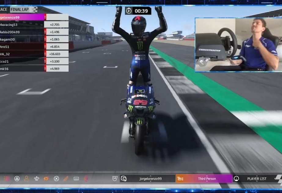 Хорхе Лоренсо выиграл виртуальный Гран-при Великобритании MotoGP