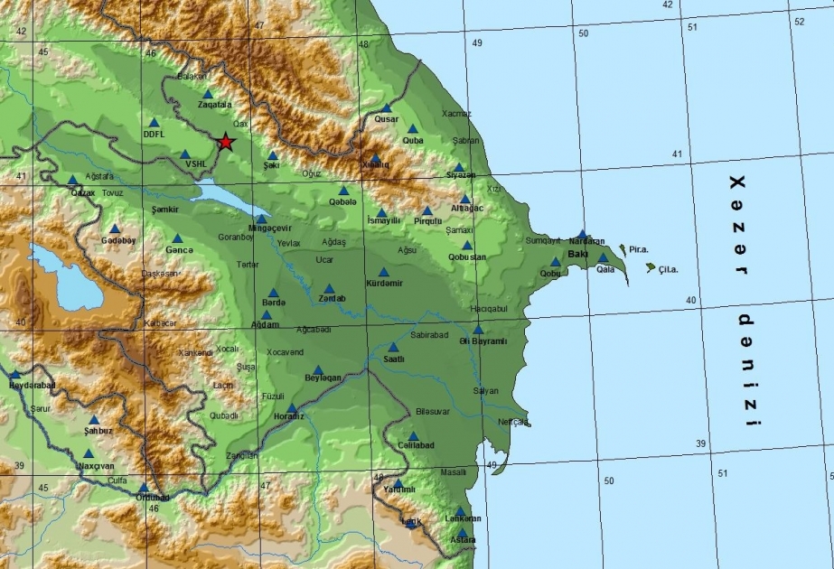 Qaxda zəlzələ baş verib