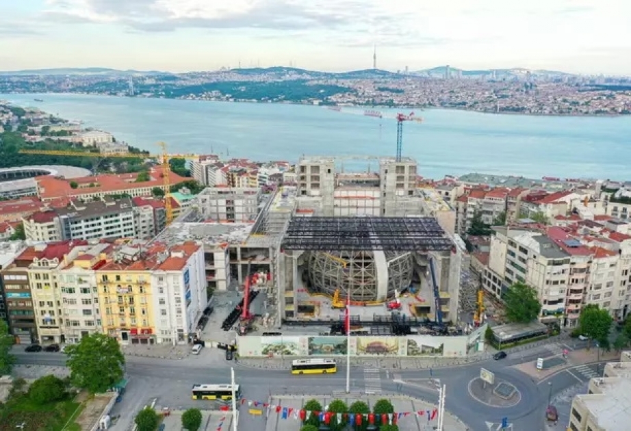 İstanbulda inşa edilən yeni Atatürk Mədəniyyət Mərkəzinin əsas tikintisi başa çatıb