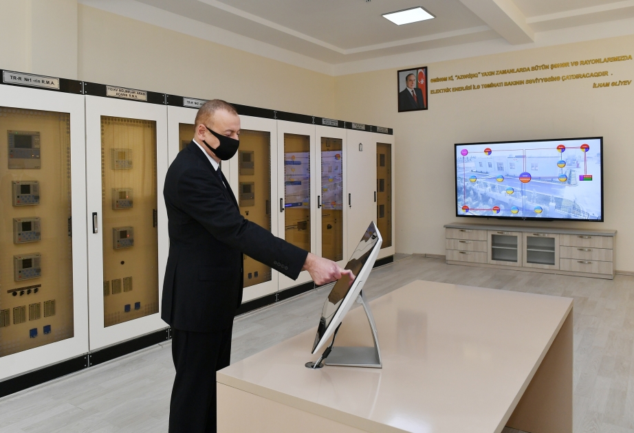 Ilham Aliyev lanzó la recién renovada subestación eléctrica "Tartar"