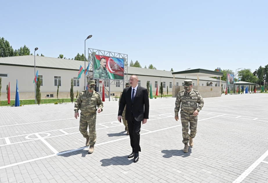 Президент Ильхам Алиев побывал в Н-ской воинской части на территории Агдамского района ОБНОВЛЕНО ВИДЕО