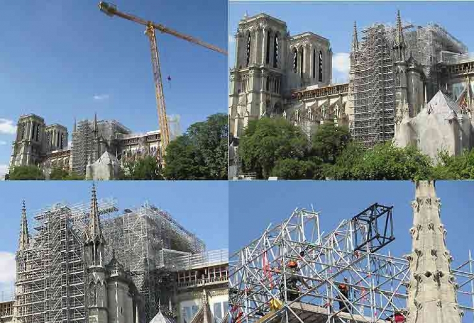 Comienza fase final de desmontaje del andamio en Notre-Dame de París