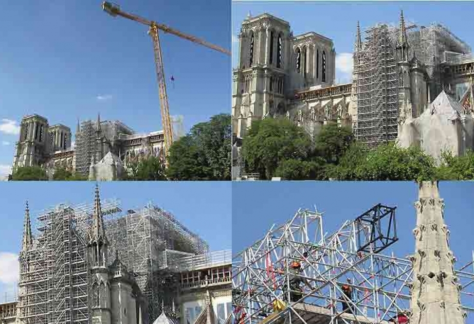 Comienza fase final de desmontaje del andamio en Notre-Dame de París