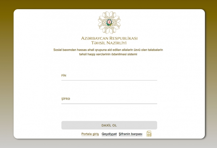 Sosial baxımdan həssas əhali qrupuna aid olan tələbələrin nəzərinə