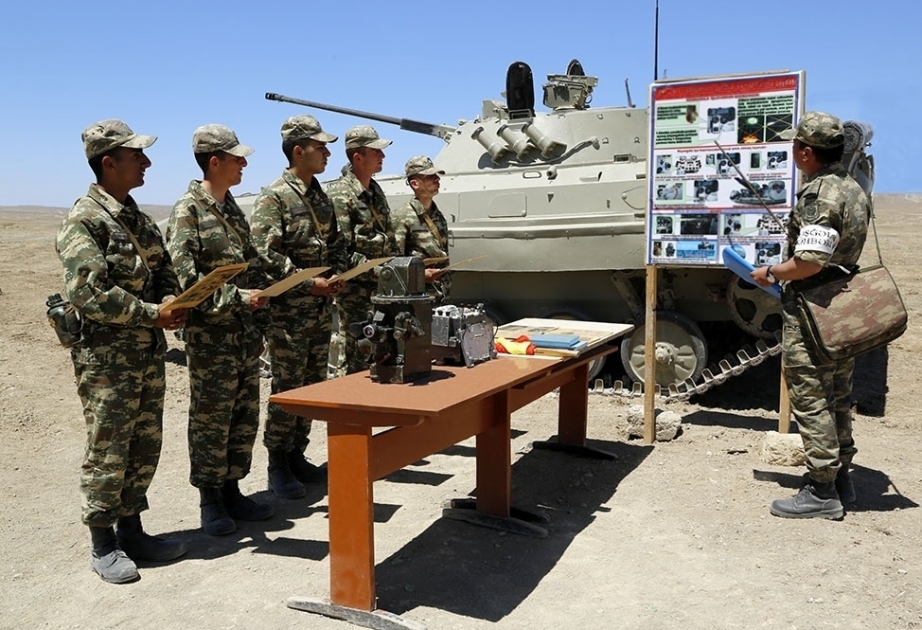 Cadets of Azerbaijan Military Academy conduct combat firing