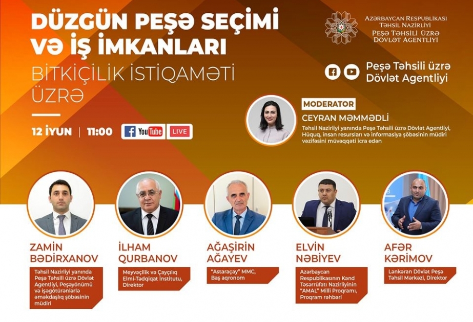 Bitkiçilik istiqaməti üzrə düzgün peşə seçimi və iş imkanları müzakirə olunacaq